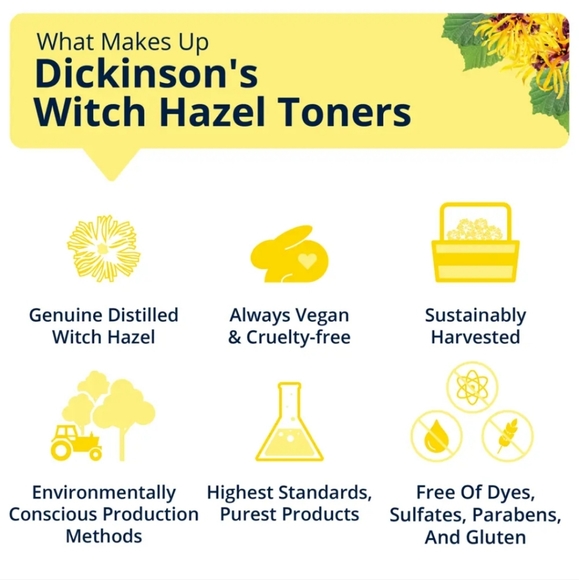 Dickinsons Original Witch Hazel Pore Perfecting Toner, 16 Oz. - Picture 3 of 6